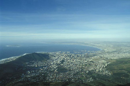 Cape Town dalla montagna della tavola